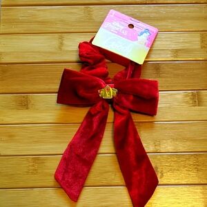 Red Bow Disney Princess Belle Beauty & The Beast Hair Scrunchie Girls Dress Up
